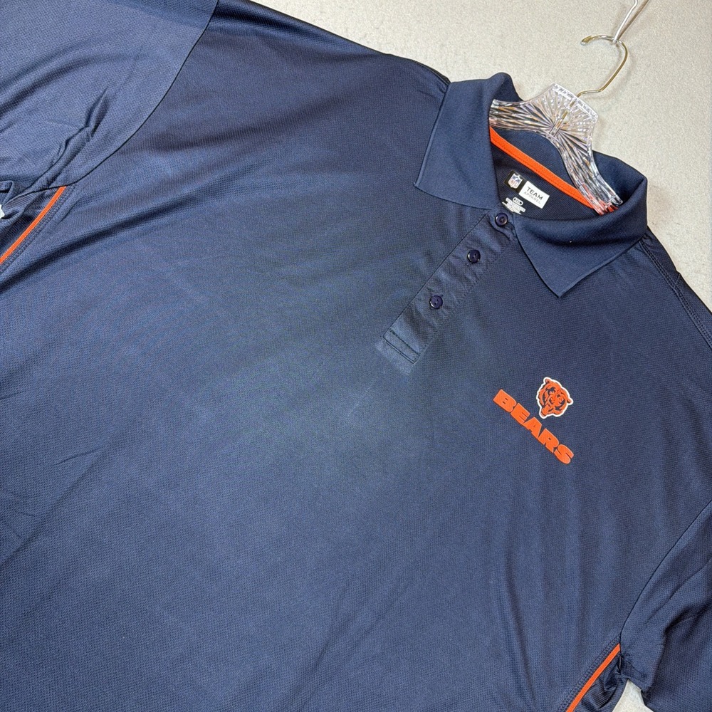 Chicago Bears Polo Shirt 3XL Navy NFL Team Apparel w/Logo & Spellout